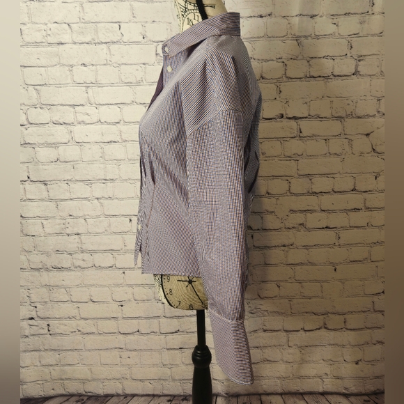 Heather Harlan size small womens multi colored striped fitted button up - Picture 6 of 12